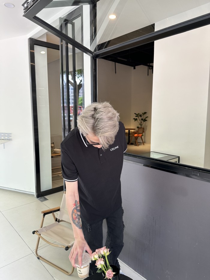 CELINE SS23 Polo Shirt Men's Black