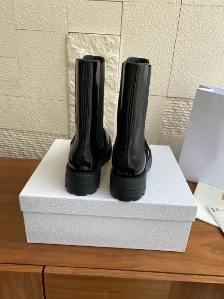 DIOR D Quest Short Chelsea Boots Women's Black