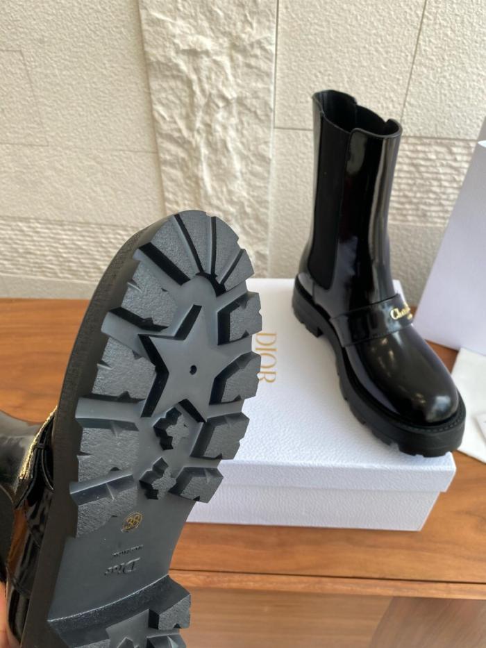 DIOR D Quest Short Chelsea Boots Women's Black