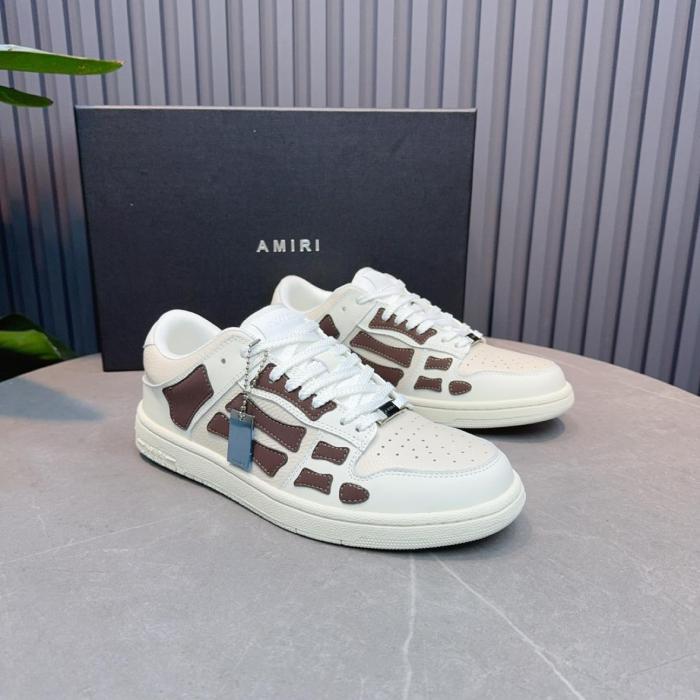 AMIRI Skel Top Low Skateboard Shoes White Brown