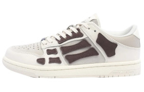 AMIRI Skel Top Low Skateboard Shoes White Brown