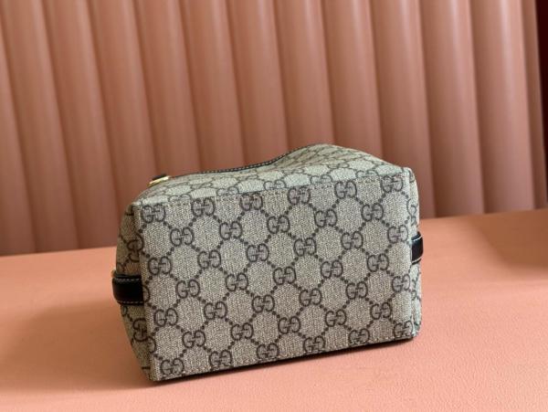 GUCCI Coated Canvas Portable Crossbody Bag Shoulder Bag Mini Women's Beige & Dark Brown 815118-FAD6L-9741 size 18*11*19 cm