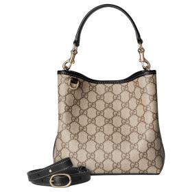 GUCCI Coated Canvas Portable Crossbody Bag Shoulder Bag Mini Women's Beige & Dark Brown 815118-FAD6L-9741 size 18*11*19 cm