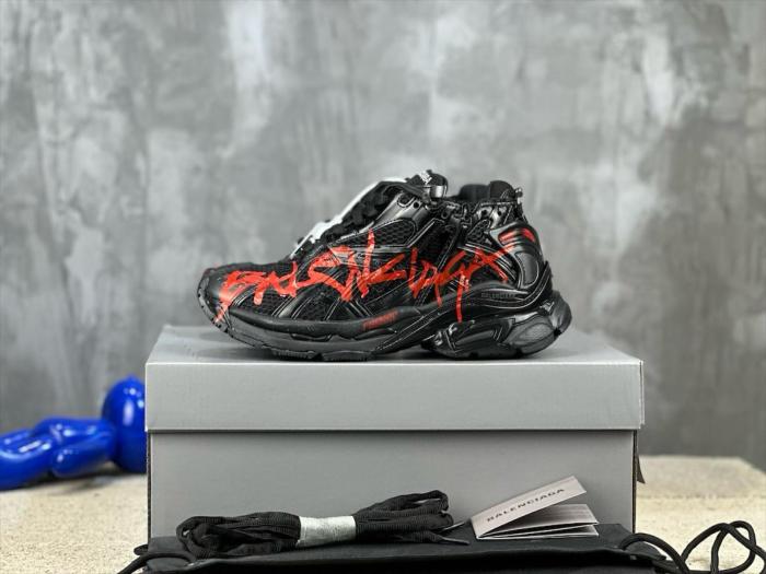Balenciaga Runner Graffiti Black Red
