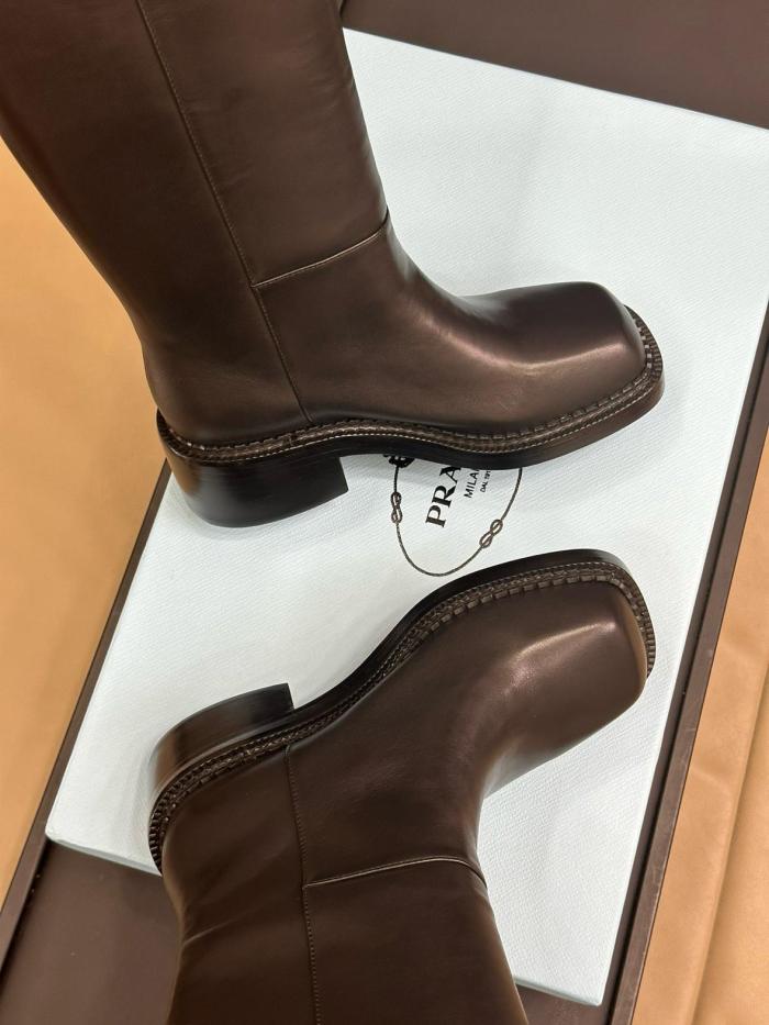 PRADA Knee-high Boots 5.5cm Women's Black