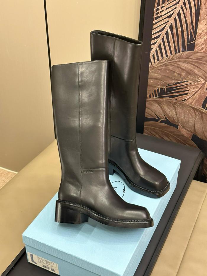 PRADA Knee-high Boots 5.5cm Women's Black