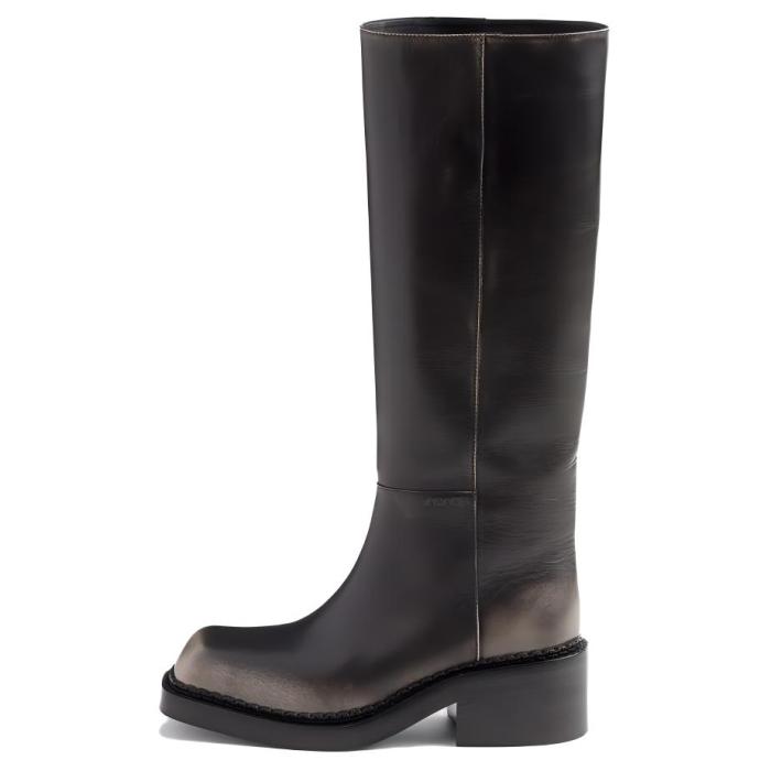 PRADA Knee-high Boots 5.5cm Women's Black