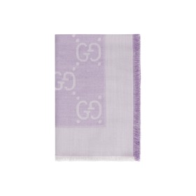 GUCCI Knit Scarves Women's Light Purple 140*140