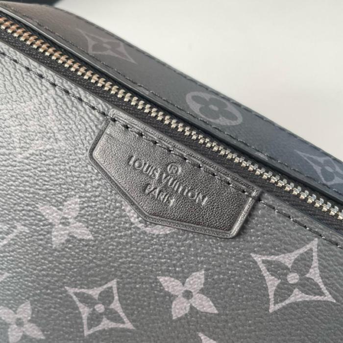 LOUIS VUITTON Alpha Leather Shoulder Bag, Crossbody Bag, Sling Bag Men's Black M80741 size 18.5*11*6.5cm