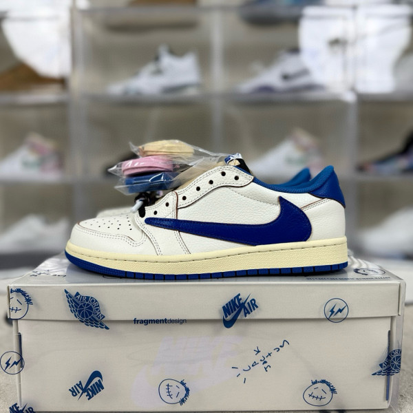 Jordan 1 Retro Low Og Sp Fragment X Travis Scott Sail Military Blue