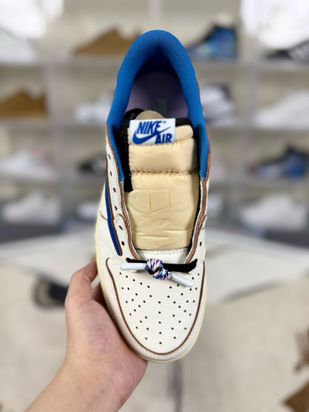 Jordan 1 Retro Low Og Sp Fragment X Travis Scott Sail Military Blue