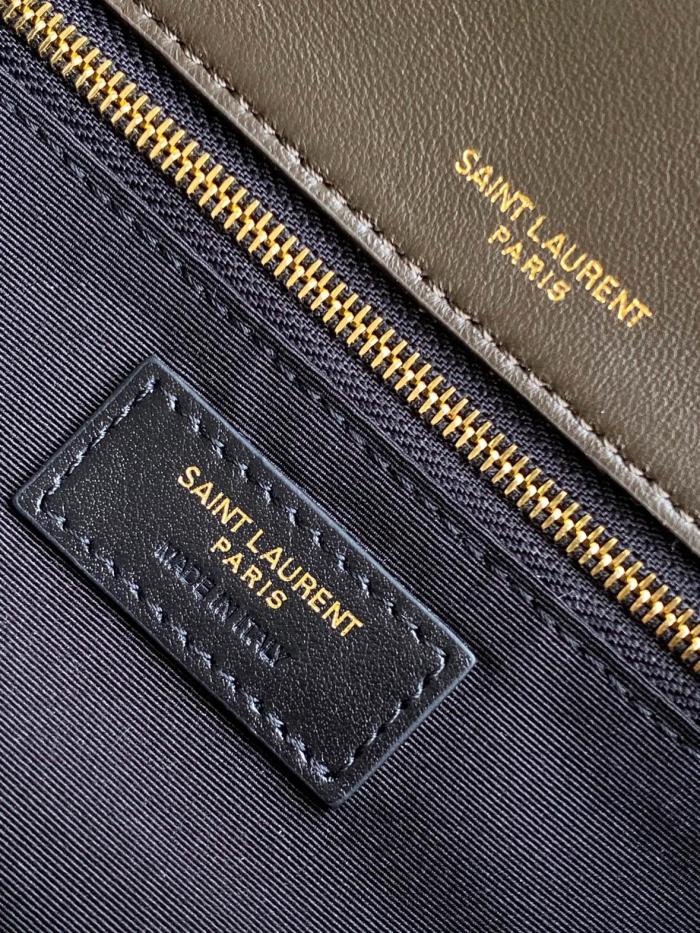 SAINT LAURENT Sheepskin Handbag, Shoulder Bag Women's Dark Brown 734153-AACQO-3212 size 26*7*14 cm