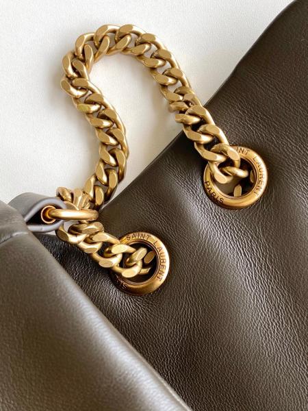 SAINT LAURENT Sheepskin Handbag, Shoulder Bag Women's Dark Brown 734153-AACQO-3212 size 26*7*14 cm