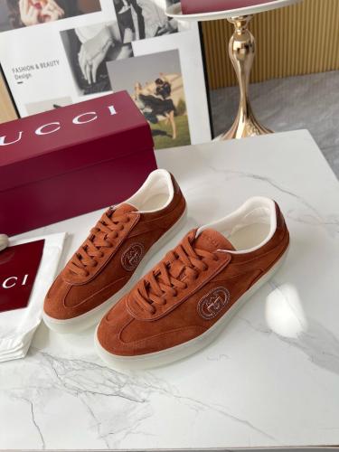 GUCCI G75 Low top Skateboard Shoes Men's Light Brown