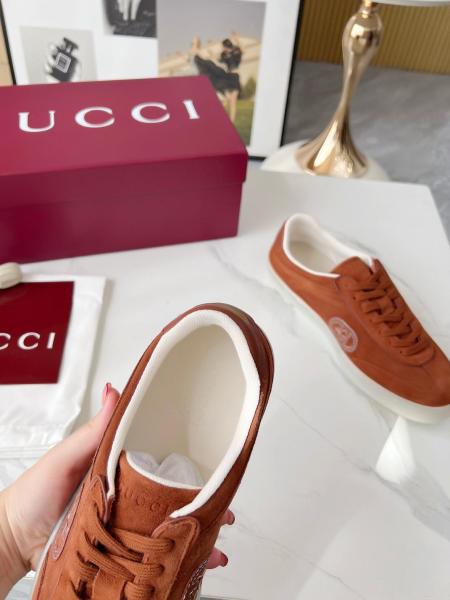 GUCCI G75 Low top Skateboard Shoes Men's Light Brown