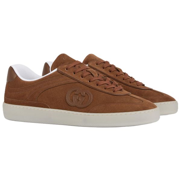 GUCCI G75 Low top Skateboard Shoes Men's Light Brown