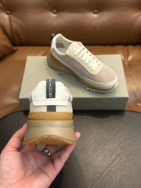 Brunello Cucinelli Logo Embossed Lace Up Sneakers