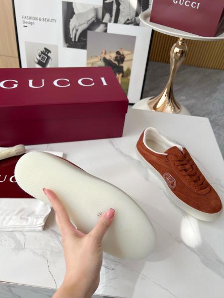 GUCCI G75 Low top Skateboard Shoes Men's Light Brown