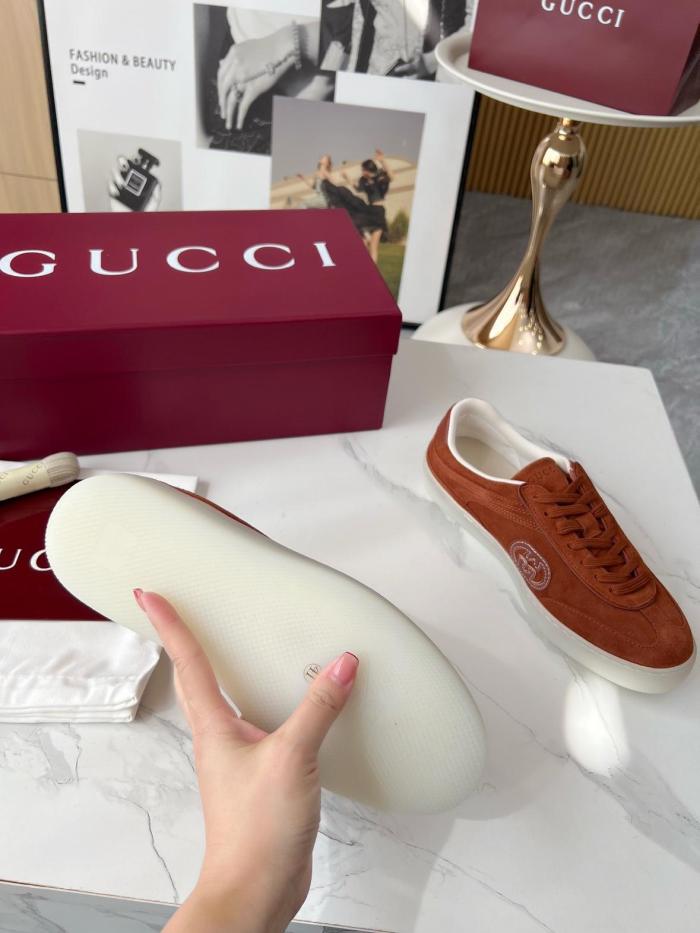 GUCCI G75 Low top Skateboard Shoes Men's Light Brown