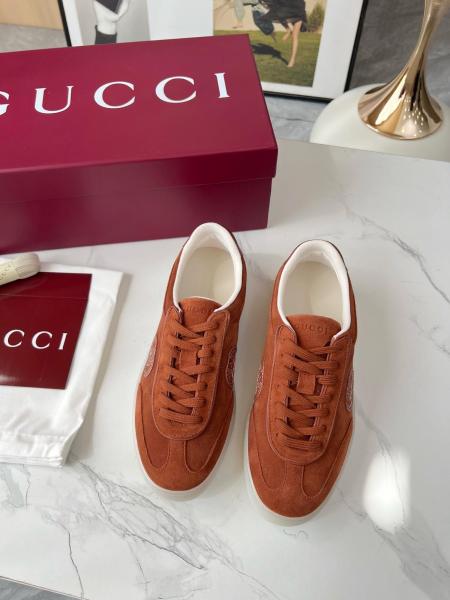 GUCCI G75 Low top Skateboard Shoes Men's Light Brown