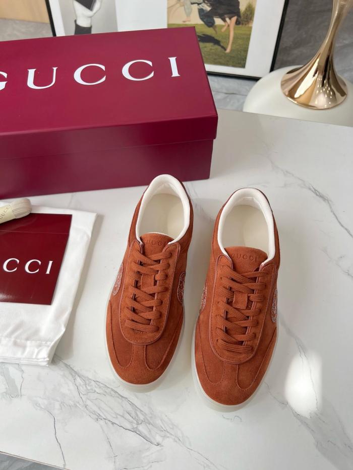 GUCCI G75 Low top Skateboard Shoes Men's Light Brown