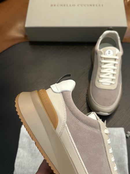 Brunello Cucinelli Logo Embossed Lace Up Sneakers