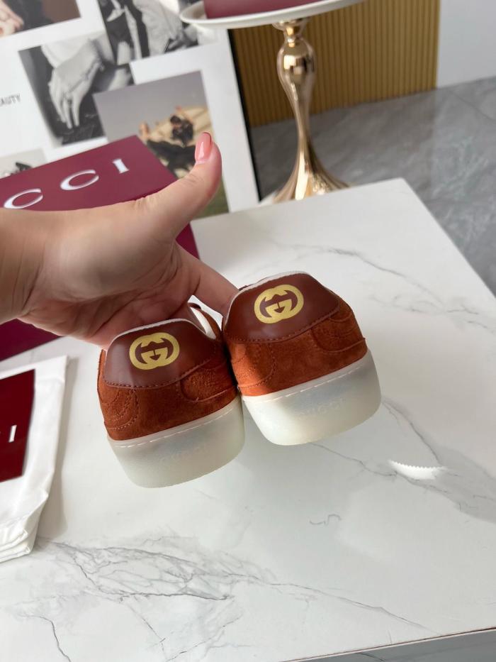 GUCCI G75 Low top Skateboard Shoes Men's Light Brown