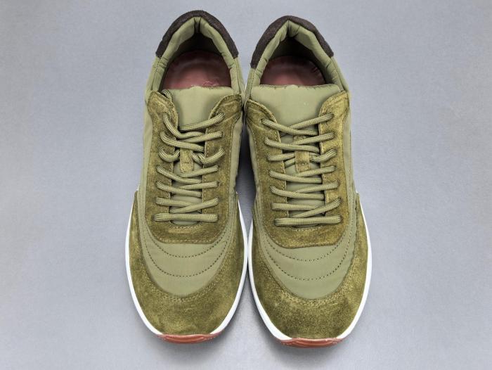 Loro Piana Low Top Casual Shoes Men's Dark Green