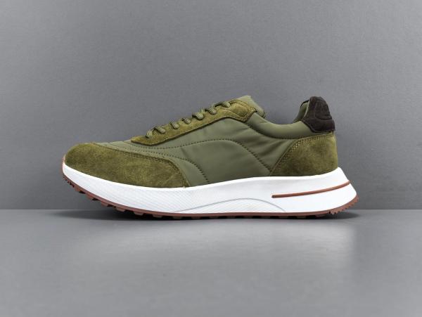 Loro Piana Low Top Casual Shoes Men's Dark Green