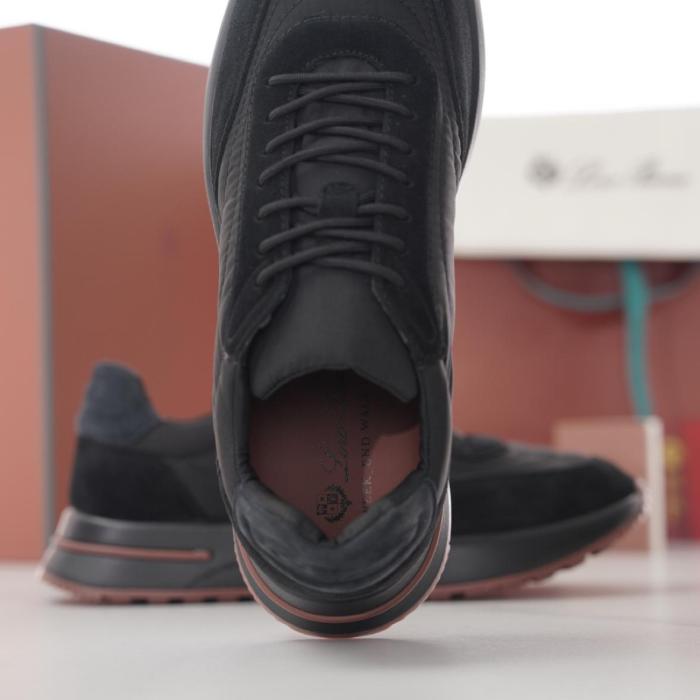 Loro Piana Week End Walk Low top Casual Shoes Men's Black