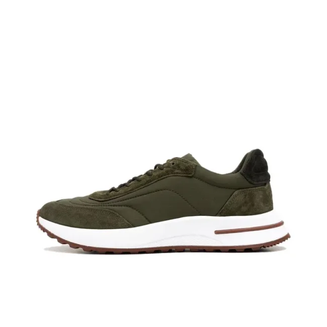 Loro Piana Low Top Casual Shoes Men's Dark Green