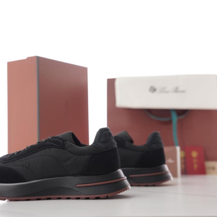 Loro Piana Week End Walk Low top Casual Shoes Men's Black