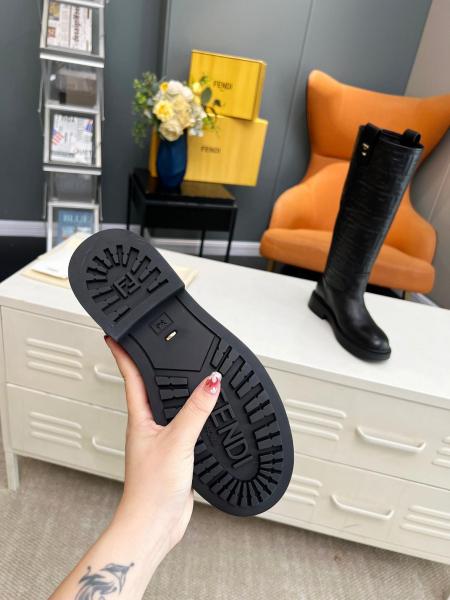 FENDI Filo Knee high Boots Women's Black