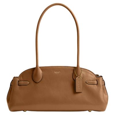 COACH Empire Carryall Glazed Surface Leather Shoulder Bag Large Women's Brass & Honeys Brown CAM03-B4T7J size 34.3*12.06*15.88 cm