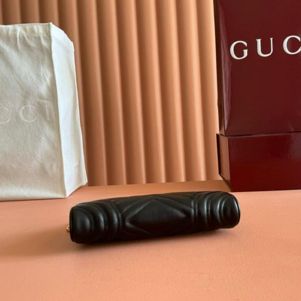 GUCCI GG Marmont Leather Shoulder Bag Small Women's Black 847589-DTDFT-1000 size 18*3.5*11 cm