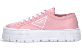 PRADA Women's Gabardine Wheel Platform 'Pink'