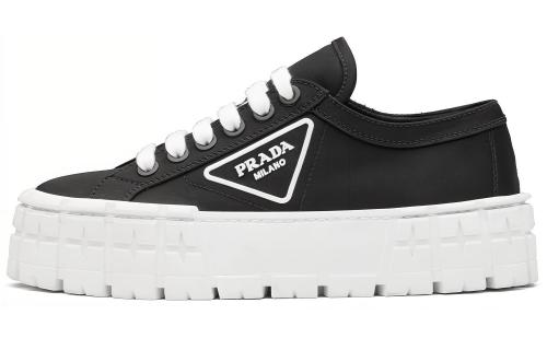 PRADA Double Wheel Re nylon Gabardine Sneakers 'Black' Women's