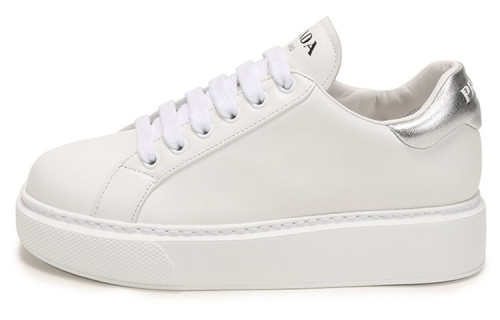 PRADA Low Top Skateboard Shoes Women's White