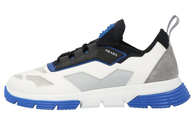 PRADA Low-Top Sports Casual Shoes Men's White Blue