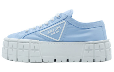 PRADA Double Wheel Re nylon Gabardine Sneakers 'Blue' Women's