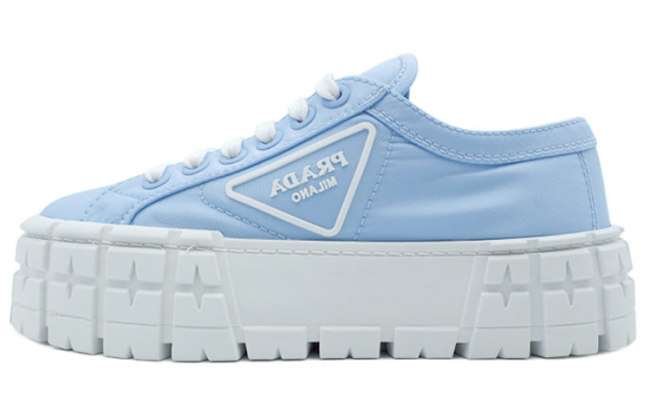 PRADA Double Wheel Re nylon Gabardine Sneakers 'Blue' Women's