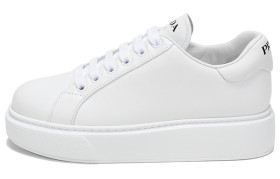 PRADA Low Top Skateboard Shoes Women's White