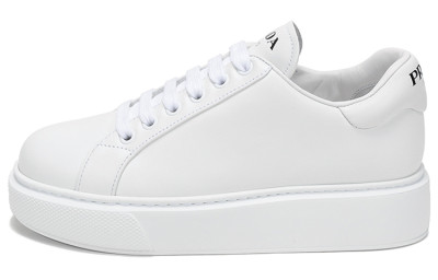 PRADA Low Top Skateboard Shoes Women's White