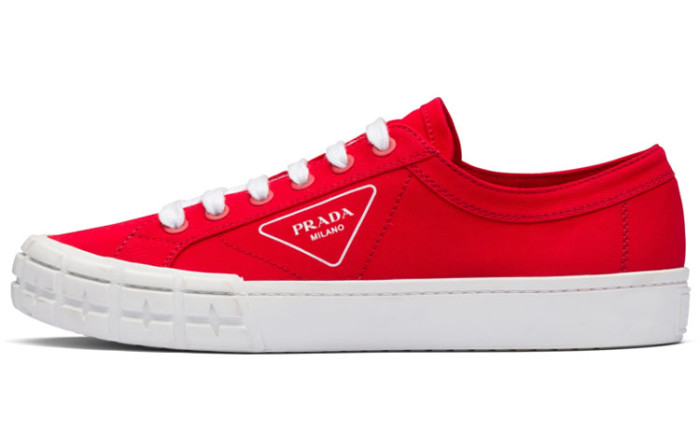 PRADA Wheel Skateboard Shoes Men's Low top Red