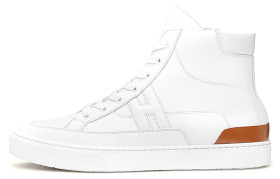 HERMES District High Top Skateboard Shoes Men's White