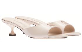 MIU MIU Slide Slippers Women's White