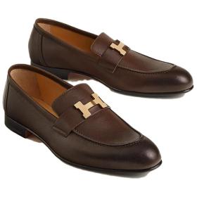 HERMES Paris Loafers Men's Brown