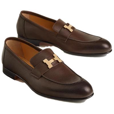 HERMES Paris Loafers Men's Brown