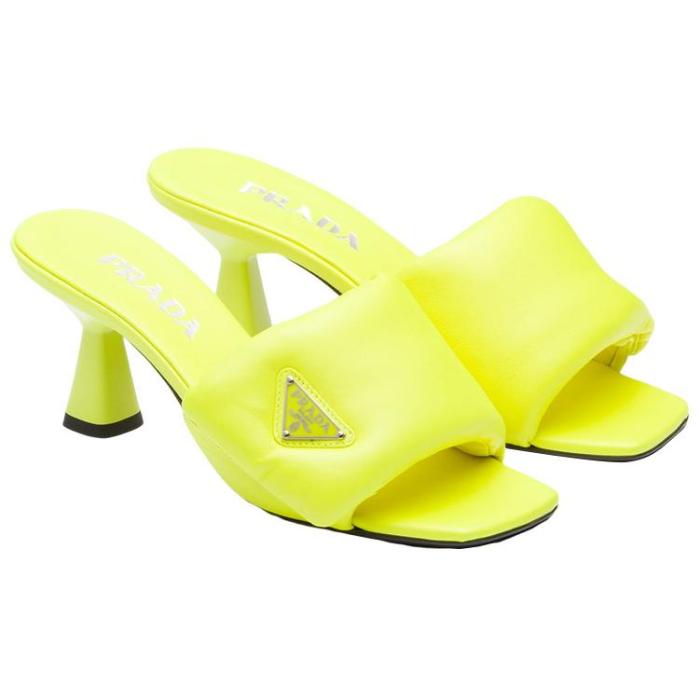 PRADA Slide Slippers Women's Yellow