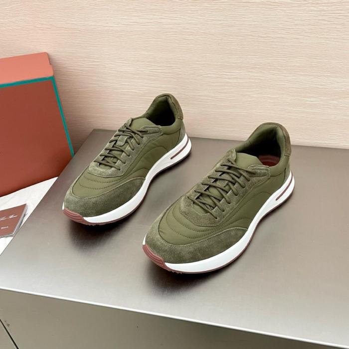 Loro Piana Week End Walk Low top Casual Shoes Men's Dark Green